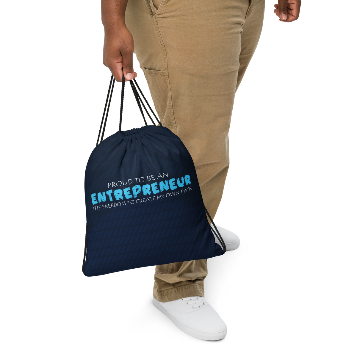 Proud to be an entrepreneur Drawstring bag