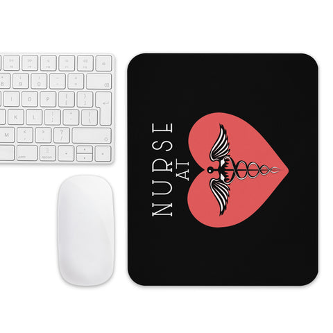 Nurse At Heart Mouse Pad