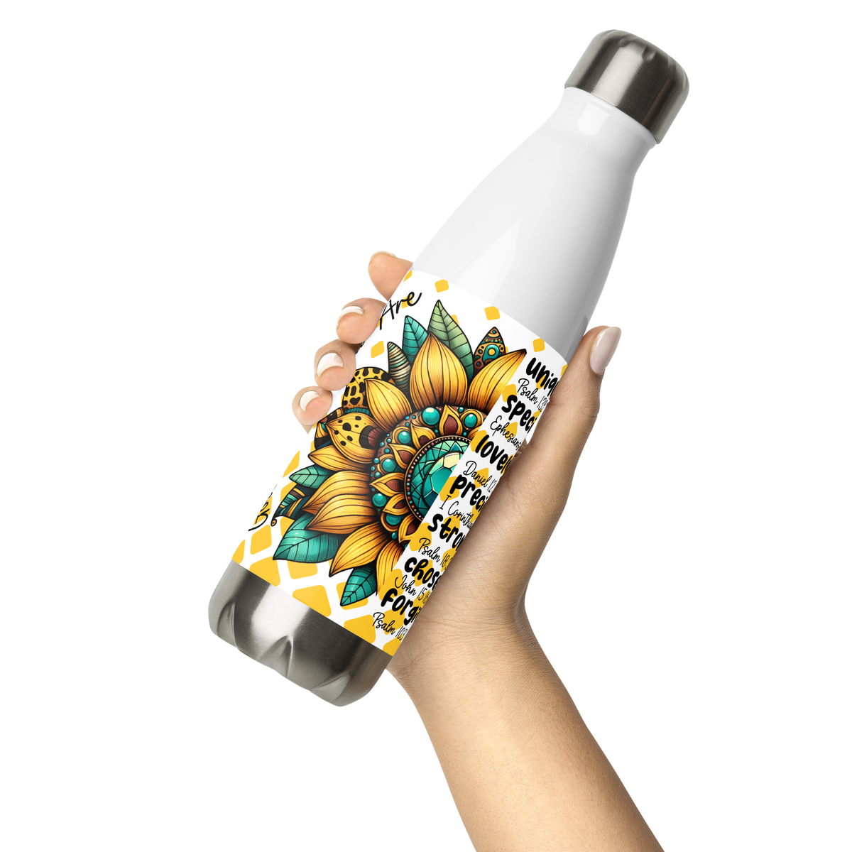 God says you are affirmation Stainless steel water bottle