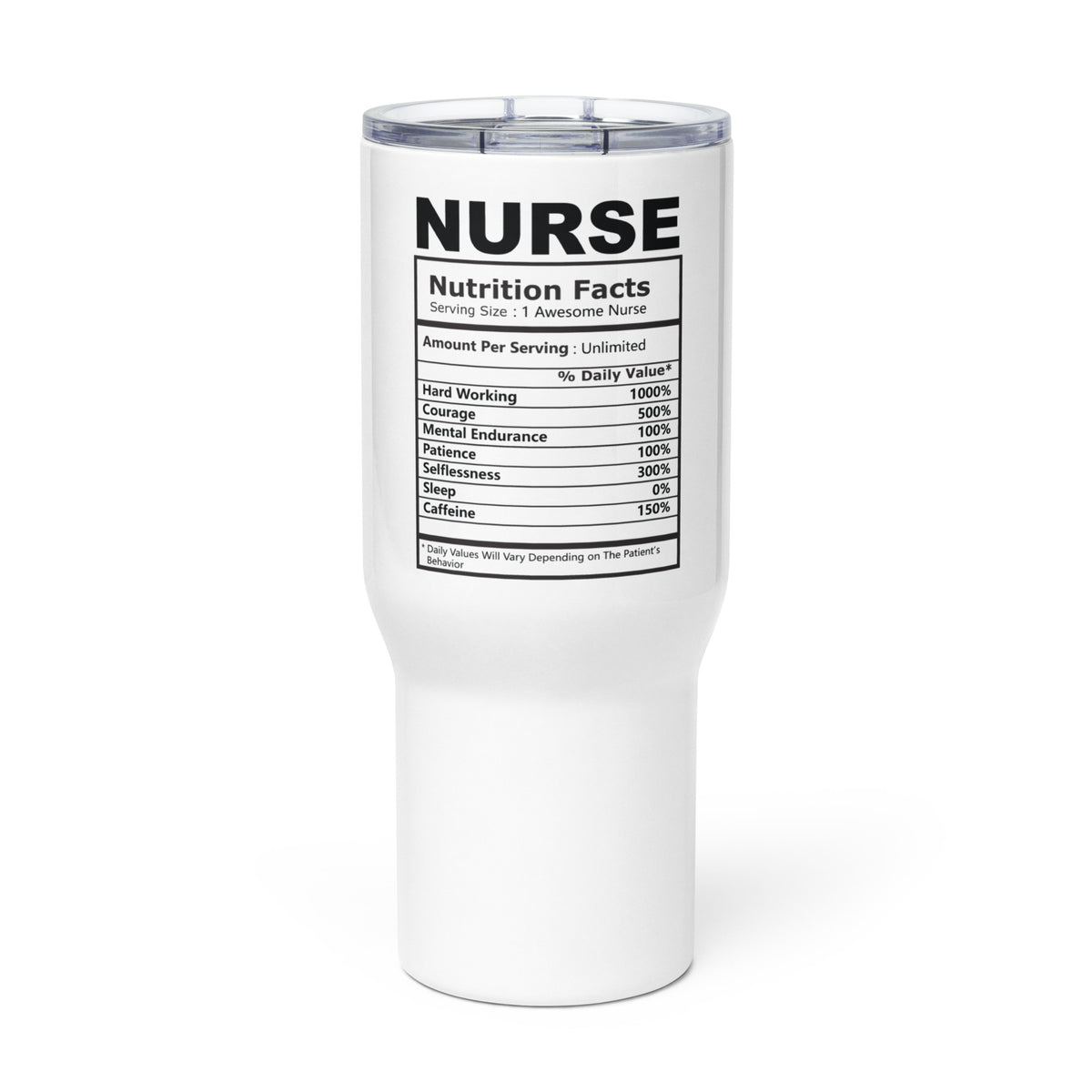 Nurse Nutrition Facts Travel Mug