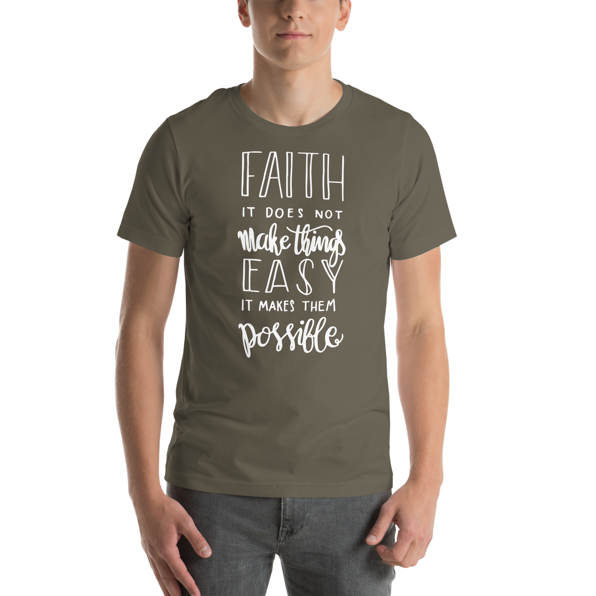 Faith makes things possible Unisex t-shirt