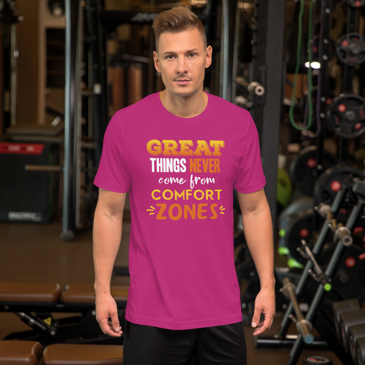 Great things never come from comfort zones Unisex t-shirt