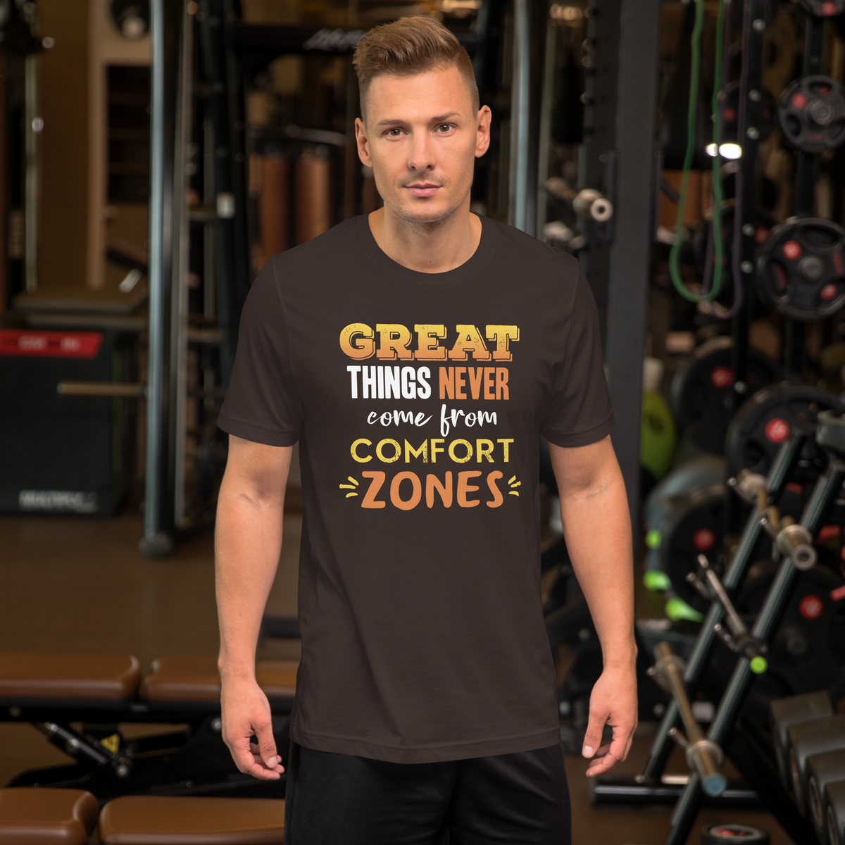 Great things never come from comfort zones Unisex t-shirt