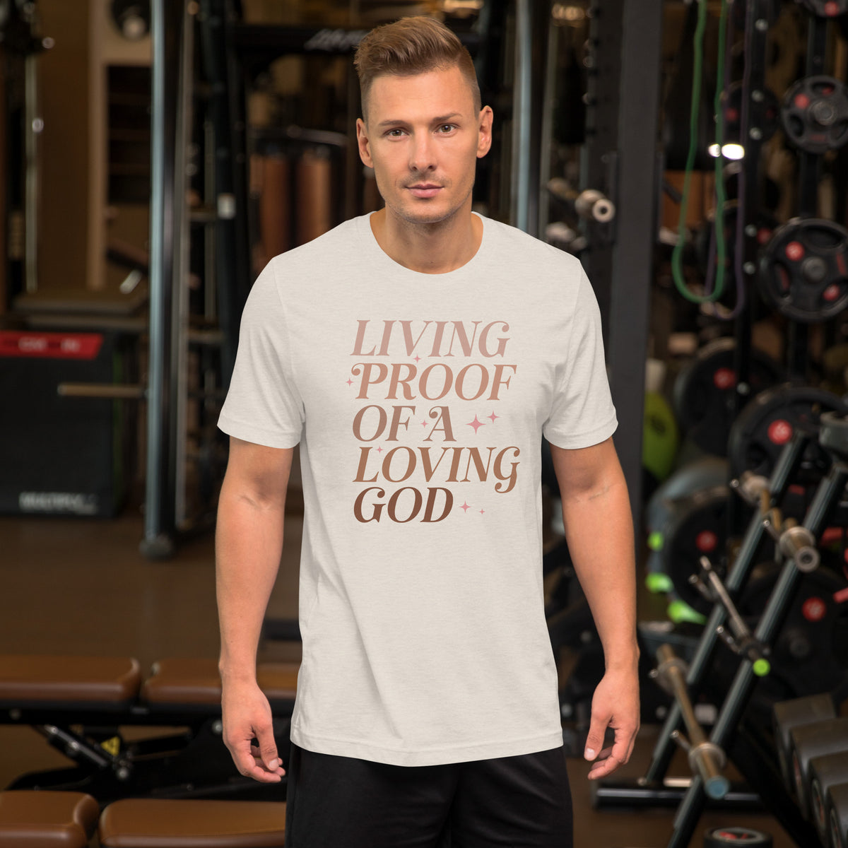 Living proof of a loving God Unisex t-shirt