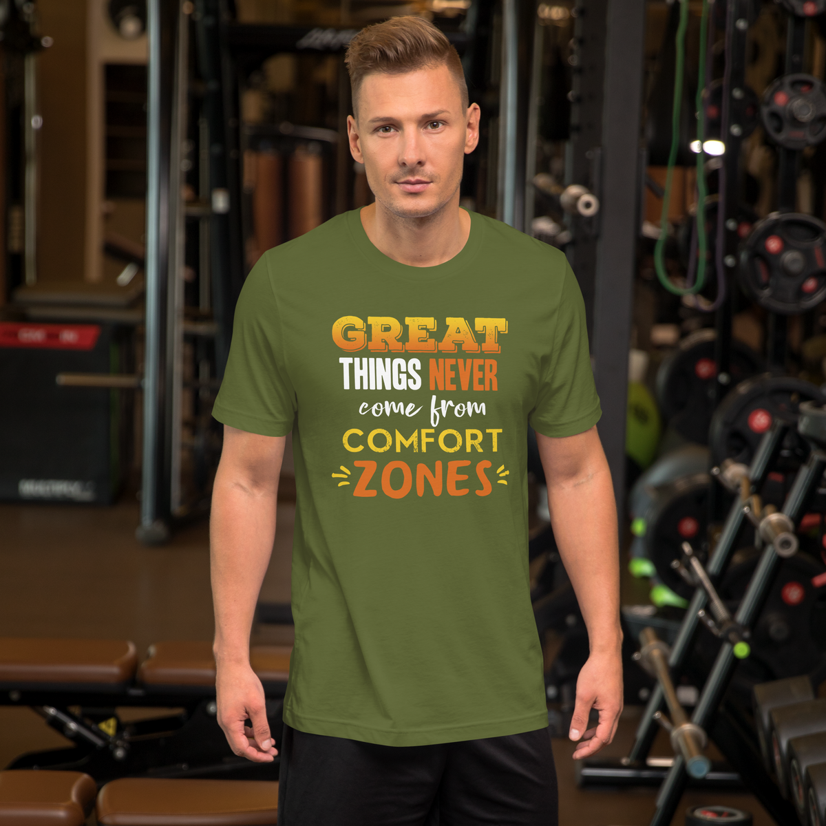 Great things never come from comfort zones Unisex t-shirt